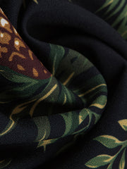 PLAME AUBE|パイナップル柄 黒 アロハシャツ