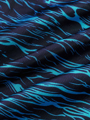 ブルーウェーブ柄 アロハシャツ