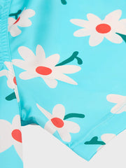 白花柄 空色アロハシャツ