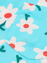 白花柄 空色アロハシャツ