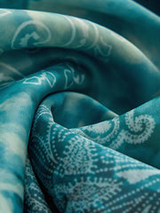 PLAME AUBE|ペイズリー柄 ブルーアロハシャツ