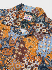 カシューフラワー柄 アロハシャツ