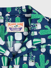 サボテン柄 アロハシャツ