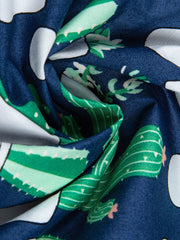 サボテン柄 アロハシャツ