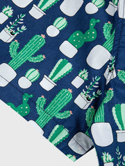 サボテン柄 アロハシャツ