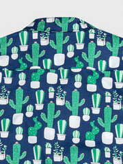 サボテン柄 アロハシャツ
