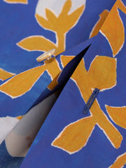 PLAME AUBE|花柄ブルー アロハシャツ