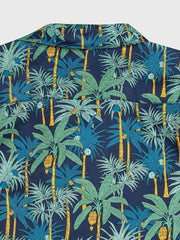 ヤシの木柄 半袖シャツ