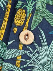 ヤシの木柄 半袖シャツ