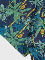 ヤシの木柄 半袖シャツ