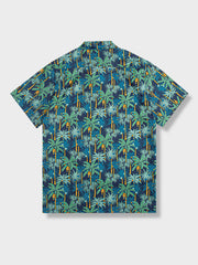 ヤシの木柄 半袖シャツ