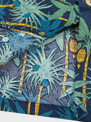 ヤシの木柄 半袖シャツ