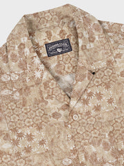 四角魚・花・樹・葉 アロハシャツ