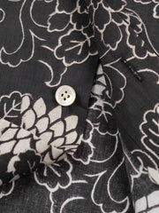 PLAME AUBE|菊柄ブラックアロハシャツ