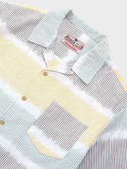 ストライプ柄 キューバシャツ