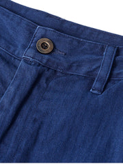 プラントインディゴヘリンボーンワイドチノ