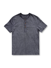 五倍子と薬用矾を用いた草木染めと洋葱皮染めによるヴィンテージ調カラーのヘンリーネックTシャツ