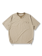 ポケット&ドローストリングTシャツ ベージュ