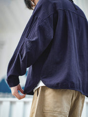 コットン POLO長袖シャツ