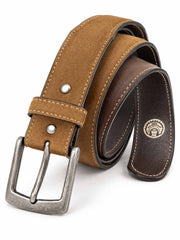 ヌバック レザーベルト ブラウン