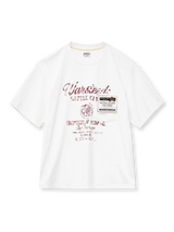 胸ポケット かすれプリントTシャツ ホワイト