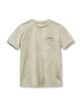 バーンアウト加工 ポケットTシャツ ウォッシュグリーン
