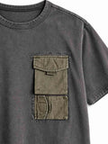 ミリタリーポケット ウォッシュTシャツ グレー