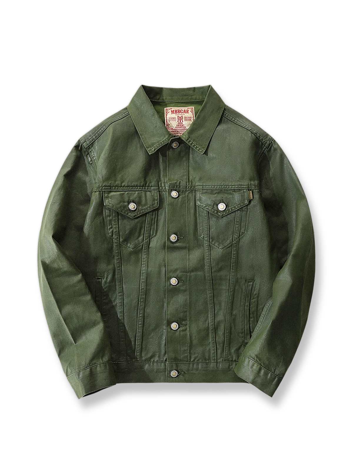 PUコーティングデニムジャケットの写真