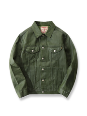 PUコーティングデニムジャケットの写真