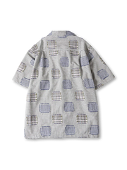 プディングパッチワークキューバカラーシャツ