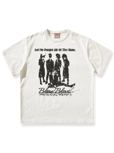 X JAPAN風プリントが施されたパンクロックヴィンテージスタイルの半袖Tシャツ