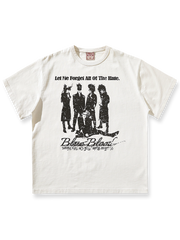 X JAPAN風プリントが施されたパンクロックヴィンテージスタイルの半袖Tシャツ