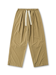 伸縮素材とドローコードで快適フィットの速乾ストレートイージーパンツ