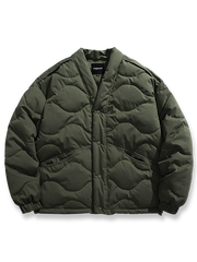 はんてん風シルエットのキルティング中綿ジャケット