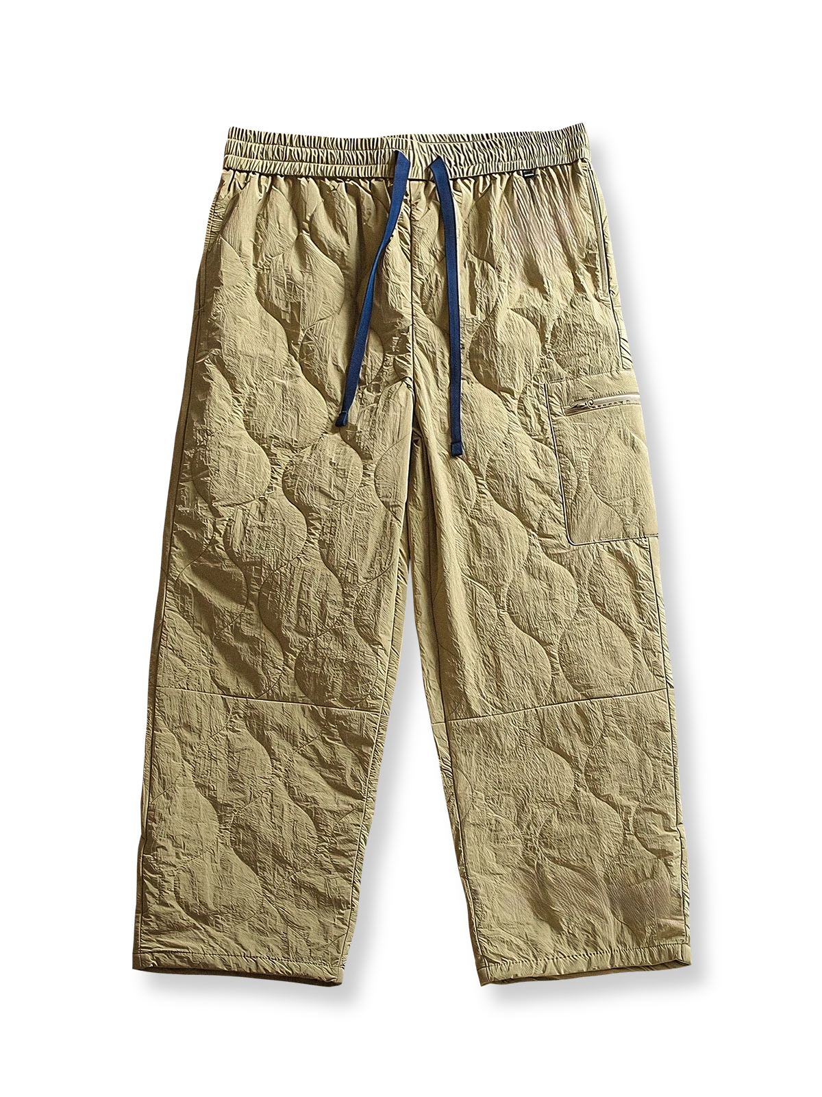 中綿入りで防風・保温性に優れたキルティングパンツ