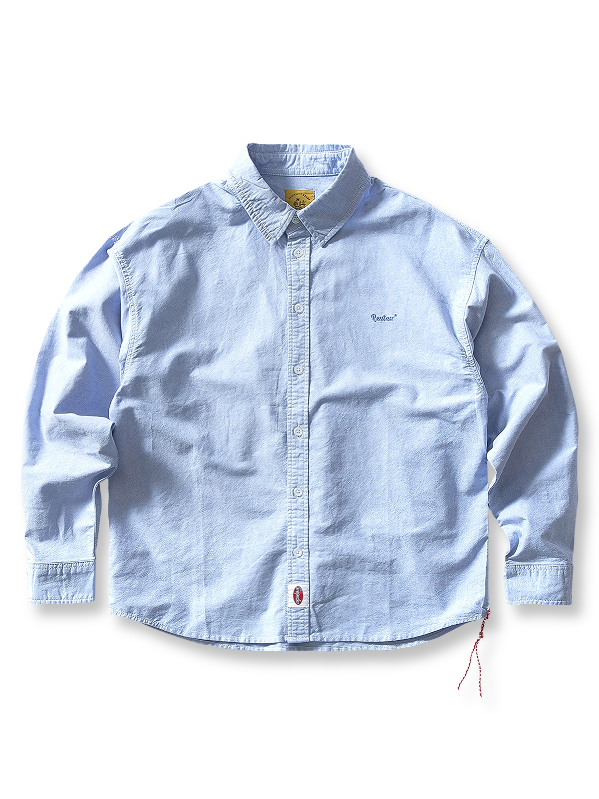 赤ヒモがアクセントのオックスフォードボタンダウンシャツ