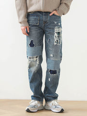 REMAKE ダメージ加工 デニムパンツ