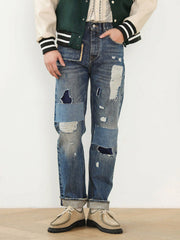 REMAKE ダメージ加工 デニムパンツ