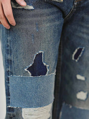 REMAKE ダメージ加工 デニムパンツ