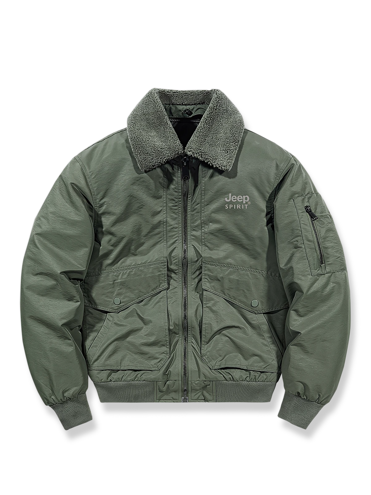 襟取り外し可能なフライトジャケットの製品イメージ