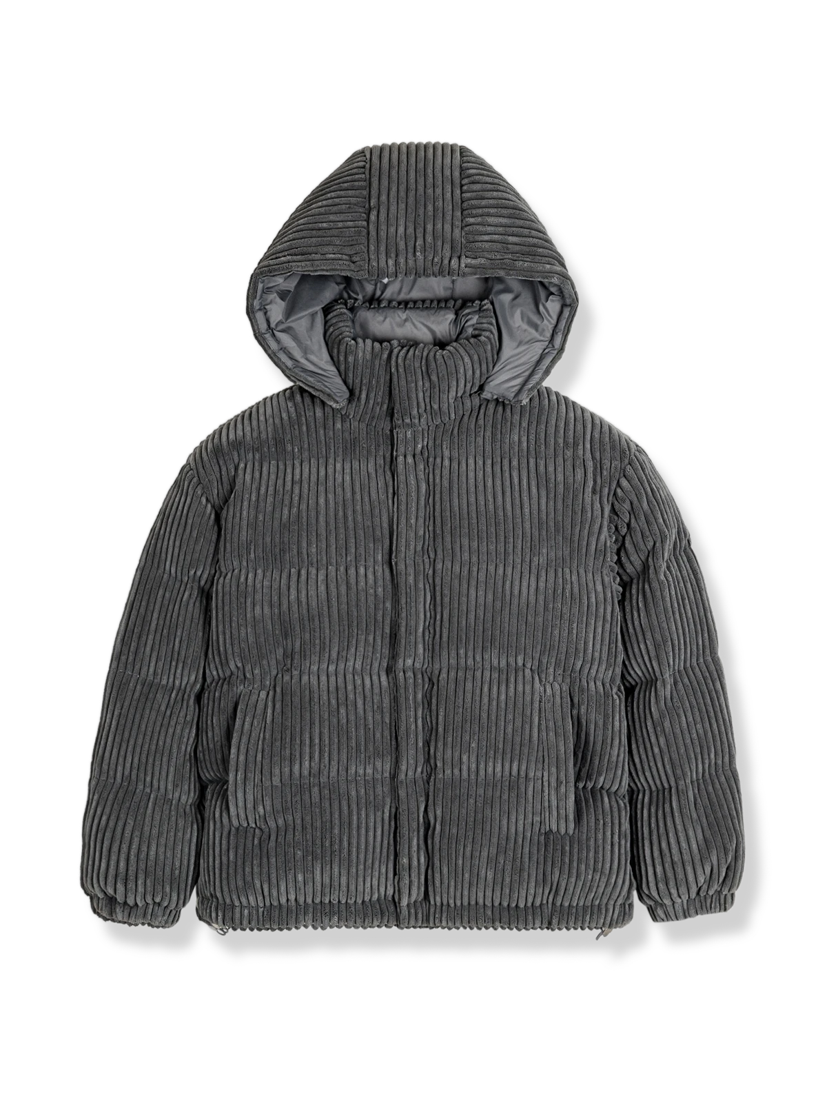 フード取り外し可能なコーデュロイダウンジャケットの製品イメージ