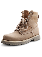 16oz二重層帆布使用、四重縫いと防滑ゴムソール搭載のレトロハイカットデザートブーツ