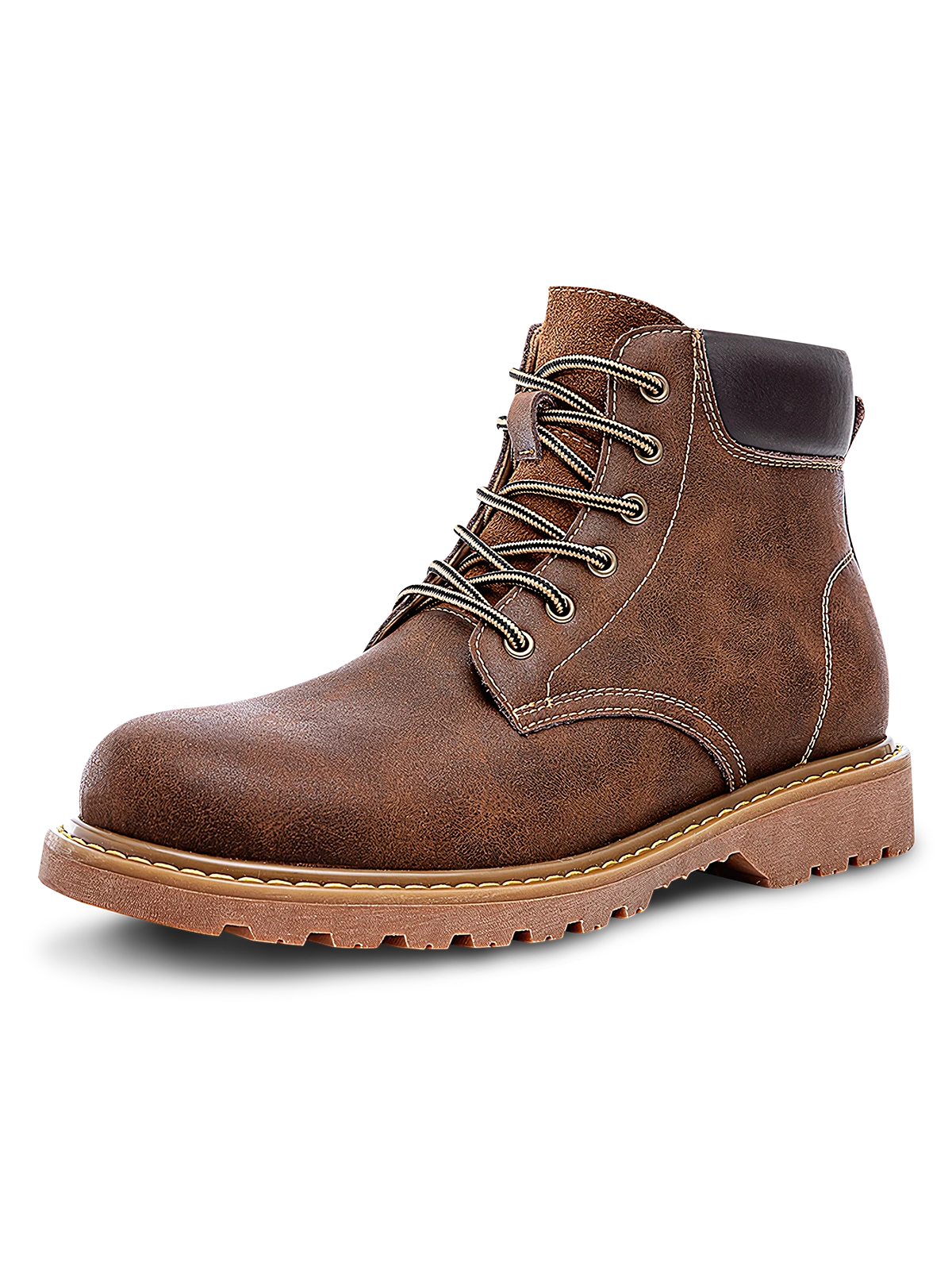 クレイジーホースレザー使用、多色調の光沢とヴィンテージ感が魅力のレトロハイカットワークブーツ