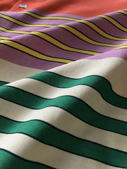 レトロマルチボーダーオープンカラーシャツ