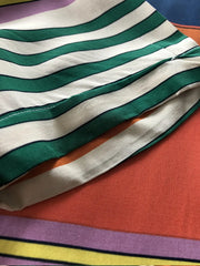 レトロマルチボーダーオープンカラーシャツ