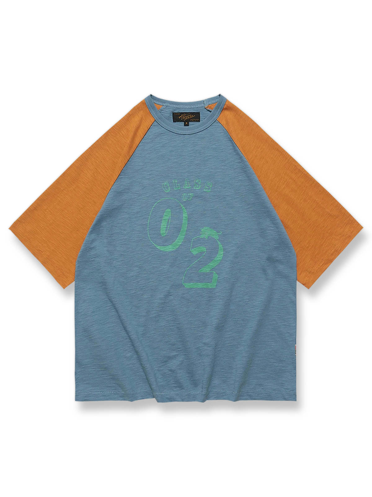 レトロラグランカラーブロックTシャツ