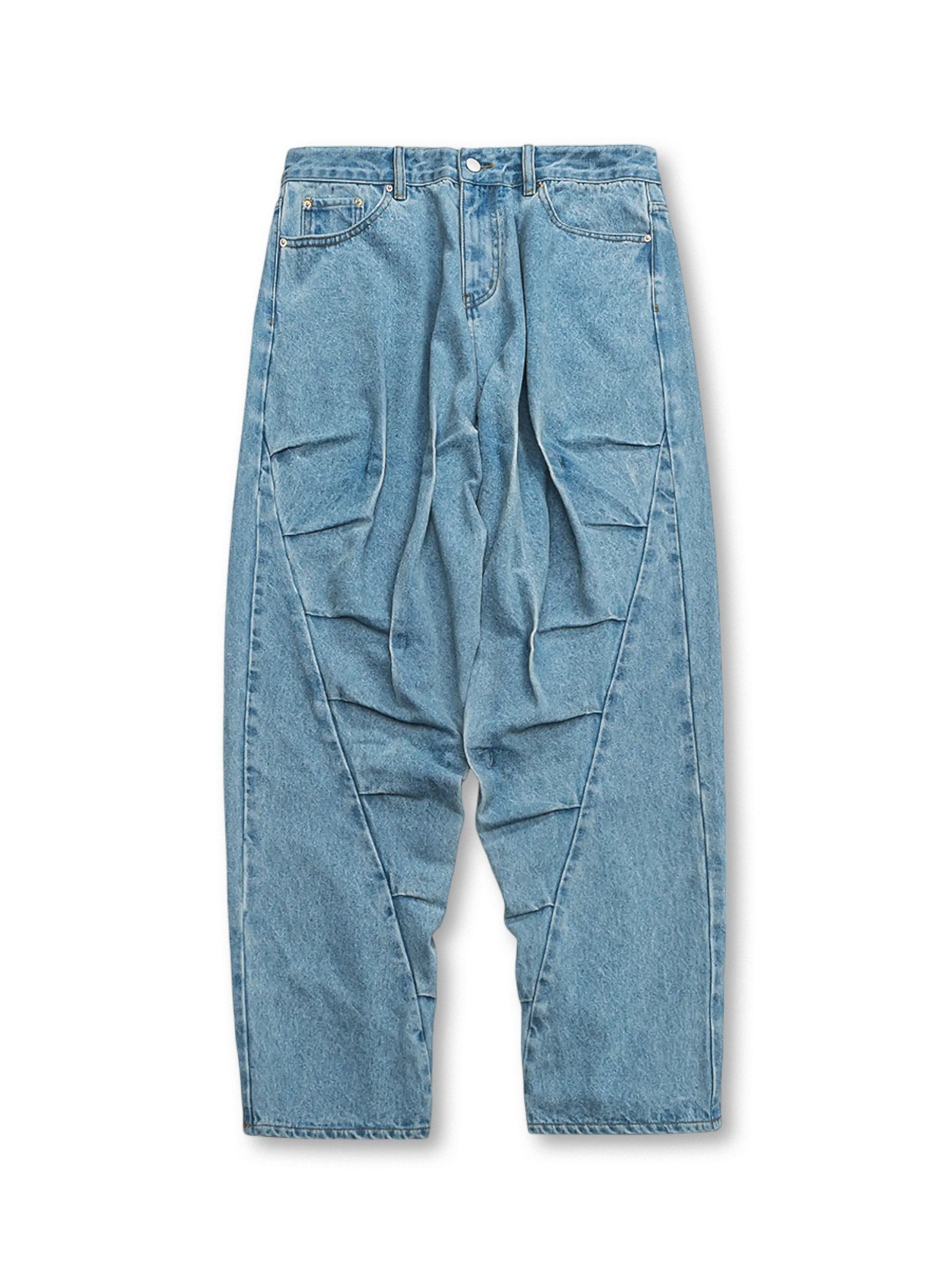 波のような立体ラインが特徴の解体再構築デニムパンツ