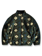 リバーシブル仕様のフェイクシアリング中綿ジャケット