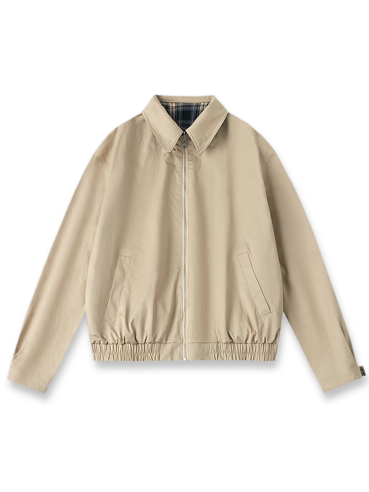 リバーシブルヴィンテージチェックハリントンジャケット。