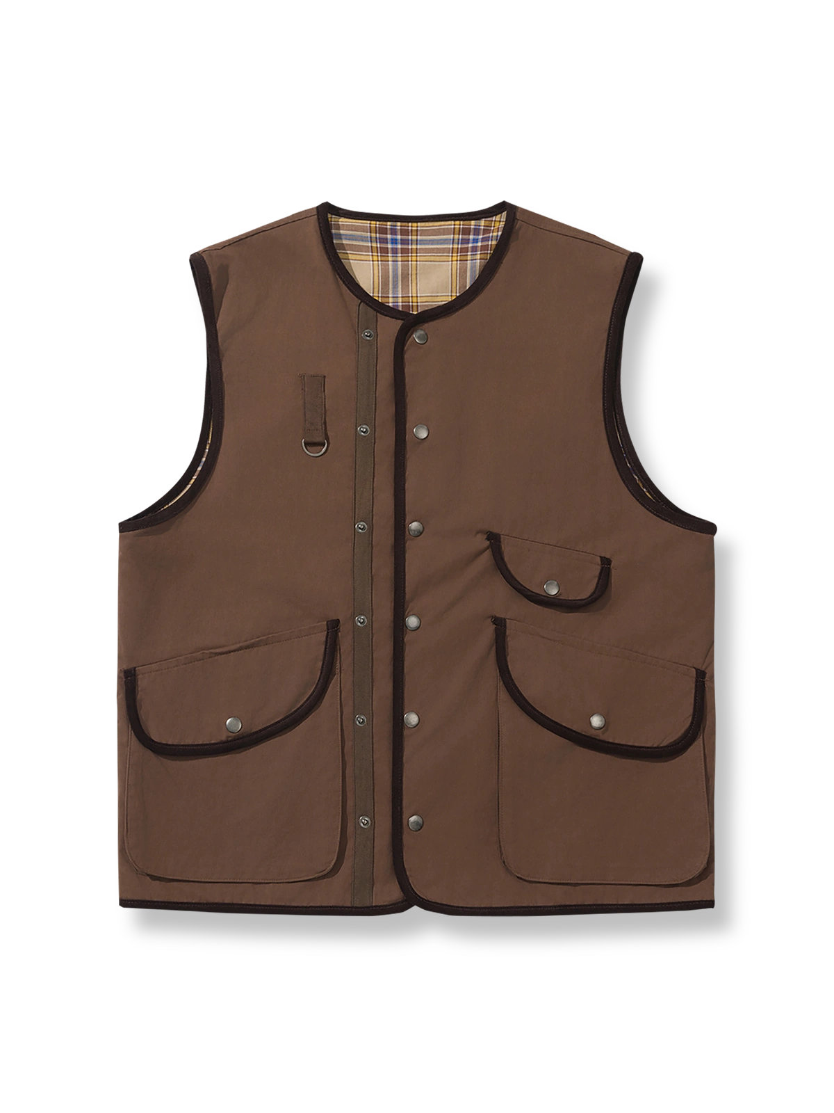 リバーシブル仕様のキャンバスとキルティングが映えるワークベスト